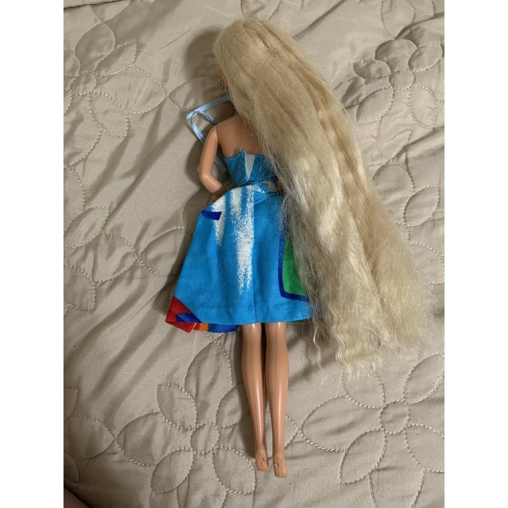 Vintage 1991 Totally Hair Barbie Blond Has Original Earrings
